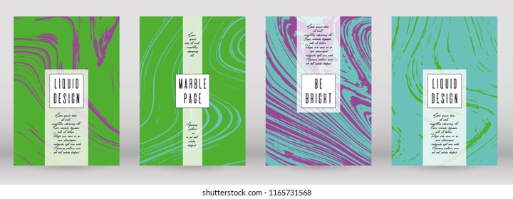 Digital Marble Cover Design for your Business with Abstract Lines. Futuristic Poster, Flyer, Layout with Liquid Pattern for Branding, Identity, Annual Report. Vector minimalistic brochure. Luxury.