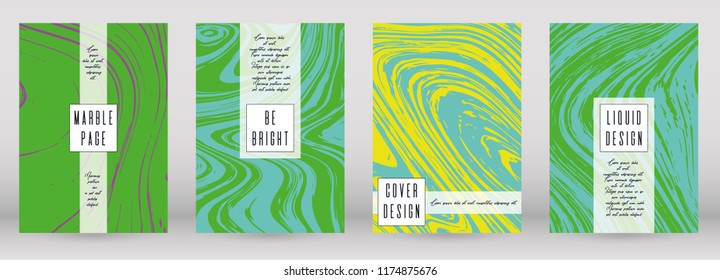 Digital Marble Cover Design for your Business with Abstract Lines. Futuristic Poster, Flyer, Layout with Liquid Pattern for Branding, Identity, Annual Report. Vector minimalistic brochure. Luxury.