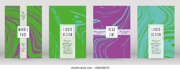 Digital Marble Cover Design for your Business with Abstract Lines. Futuristic Poster, Flyer, Layout with Liquid Pattern for Branding, Identity, Annual Report. Vector minimalistic brochure. Luxury.