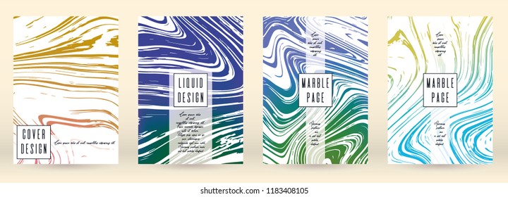 Digital Marble Cover Design for your Business with Abstract Lines. Futuristic Poster, Flyer, Layout with Liquid Pattern for Branding, Identity, Annual Report. Vector minimalistic brochure. Luxury.