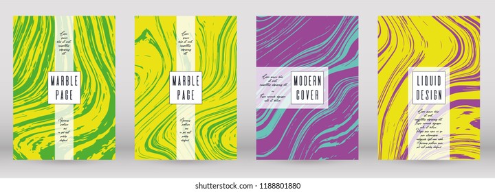 Digital Marble Cover Design for your Business with Abstract Lines. Futuristic Poster, Flyer, Layout with Liquid Pattern for Branding, Identity, Annual Report. Vector minimalistic brochure. Luxury.