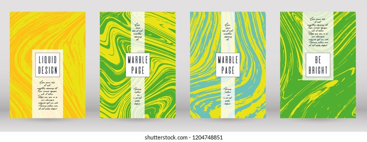 Digital Marble Cover Design for your Business with Abstract Lines. Futuristic Poster, Flyer, Layout with Liquid Pattern for Branding, Identity, Annual Report. Vector minimalistic brochure. Luxury.