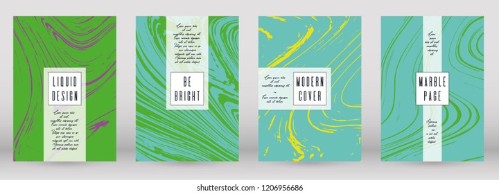 Digital Marble Cover Design for your Business with Abstract Lines. Futuristic Poster, Flyer, Layout with Liquid Pattern for Branding, Identity, Annual Report. Vector minimalistic brochure. Luxury.