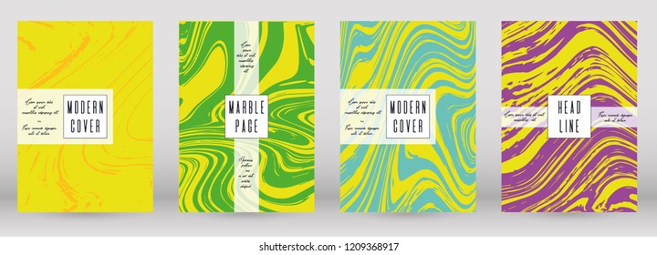 Digital Marble Cover Design for your Business with Abstract Lines. Futuristic Poster, Flyer, Layout with Liquid Pattern for Branding, Identity, Annual Report. Vector minimalistic brochure. Luxury.