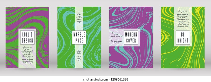 Digital Marble Cover Design for your Business with Abstract Lines. Futuristic Poster, Flyer, Layout with Liquid Pattern for Branding, Identity, Annual Report. Vector minimalistic brochure. Luxury.