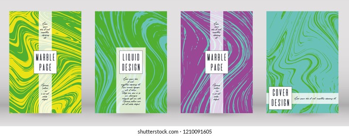 Digital Marble Cover Design for your Business with Abstract Lines. Futuristic Poster, Flyer, Layout with Liquid Pattern for Branding, Identity, Annual Report. Vector minimalistic brochure. Luxury.