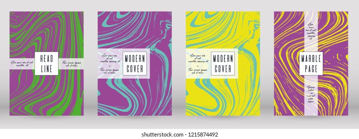 Digital Marble Cover Design for your Business with Abstract Lines. Futuristic Poster, Flyer, Layout with Liquid Pattern for Branding, Identity, Annual Report. Vector minimalistic brochure. Luxury.