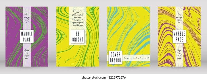 Digital Marble Cover Design for your Business with Abstract Lines. Futuristic Poster, Flyer, Layout with Liquid Pattern for Branding, Identity, Annual Report. Vector minimalistic brochure. Luxury.