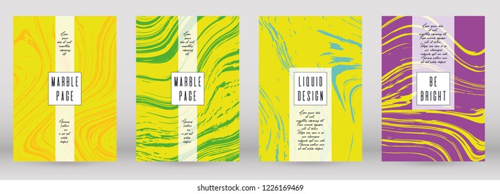 Digital Marble Cover Design for your Business with Abstract Lines. Futuristic Poster, Flyer, Layout with Liquid Pattern for Branding, Identity, Annual Report. Vector minimalistic brochure. Luxury.