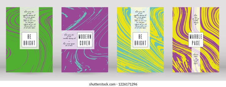 Digital Marble Cover Design for your Business with Abstract Lines. Futuristic Poster, Flyer, Layout with Liquid Pattern for Branding, Identity, Annual Report. Vector minimalistic brochure. Luxury.