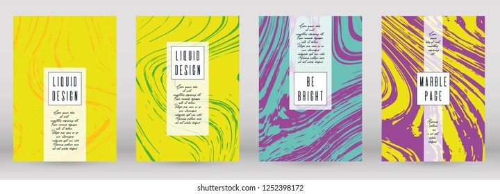 Digital Marble Cover Design for your Business with Abstract Lines. Futuristic Poster, Flyer, Layout with Liquid Pattern for Branding, Identity, Annual Report. Vector minimalistic brochure. Luxury.