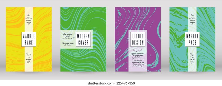 Digital Marble Cover Design for your Business with Abstract Lines. Futuristic Poster, Flyer, Layout with Liquid Pattern for Branding, Identity, Annual Report. Vector minimalistic brochure. Luxury.