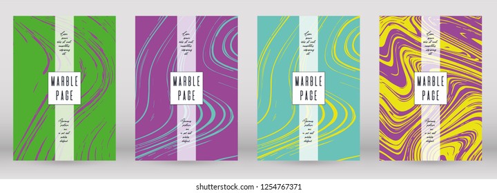 Digital Marble Cover Design for your Business with Abstract Lines. Futuristic Poster, Flyer, Layout with Liquid Pattern for Branding, Identity, Annual Report. Vector minimalistic brochure. Luxury.