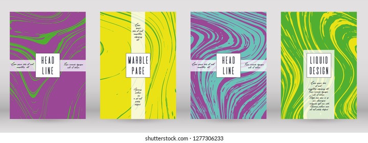 Digital Marble Cover Design for your Business with Abstract Lines. Futuristic Poster, Flyer, Layout with Liquid Pattern for Branding, Identity, Annual Report. Vector minimalistic brochure. Luxury.