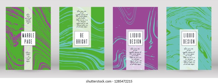 Digital Marble Cover Design for your Business with Abstract Lines. Futuristic Poster, Flyer, Layout with Liquid Pattern for Branding, Identity, Annual Report. Vector minimalistic brochure. Luxury.