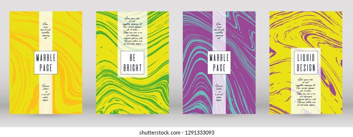Digital Marble Cover Design for your Business with Abstract Lines. Futuristic Poster, Flyer, Layout with Liquid Pattern for Branding, Identity, Annual Report. Vector minimalistic brochure. Luxury.