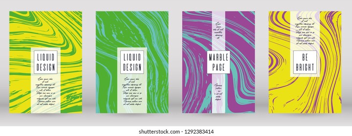 Digital Marble Cover Design for your Business with Abstract Lines. Futuristic Poster, Flyer, Layout with Liquid Pattern for Branding, Identity, Annual Report. Vector minimalistic brochure. Luxury.
