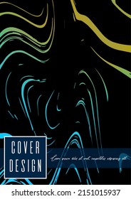 Digital Marble Cover Design for your Business with Abstract Lines. Futuristic Poster, Flyer, Layout with Liquid Pattern for Branding, Identity, Annual Report. Vector minimalistic brochure. Luxury.