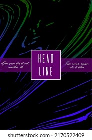 Digital Marble Cover Design for your Business with Abstract Lines. Futuristic Poster, Flyer, Layout with Liquid Pattern for Branding, Identity, Annual Report. Vector minimalistic brochure. Luxury.