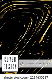 Digital Marble Cover Design for your Business with Abstract Lines. Futuristic Poster, Flyer, Layout with Liquid Pattern for Branding, Identity, Annual Report. Vector minimalistic brochure. Luxury.