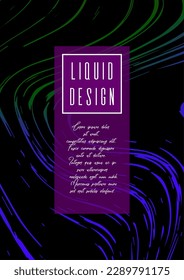 Digital Marble Cover Design for your Business with Abstract Lines. Futuristic Poster, Flyer, Layout with Liquid Pattern for Branding, Identity, Annual Report. Vector minimalistic brochure. Luxury.