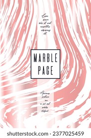 Digital Marble Cover Design for your Business with Abstract Lines. Futuristic Poster, Flyer, Layout with Liquid Pattern for Branding, Identity, Annual Report. Vector minimalistic brochure. Luxury.