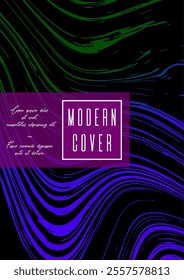 Digital Marble Cover Design for your Business with Abstract Lines. Futuristic Poster, Flyer, Layout with Liquid Pattern for Branding, Identity, Annual Report. Vector minimalistic brochure. Luxury.