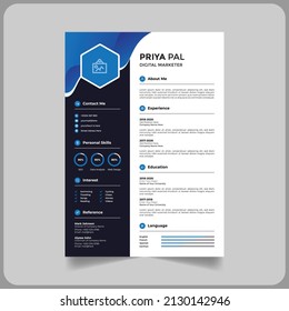 Digital marketer CV or Resume template