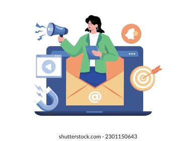 A Digital Marketer Send Email Marketing To Customer
