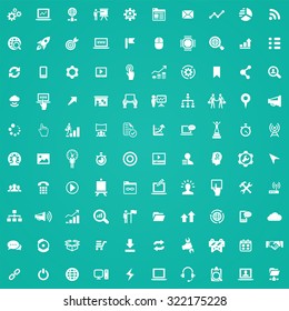 digital marketing 100 icons universal set for web and mobile
