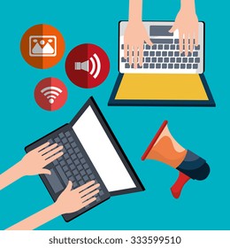 Digital marketing and advertising design, vector illustration graphic