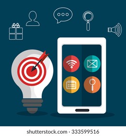 Digital marketing and advertising design, vector illustration graphic