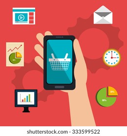 Digital marketing and advertising design, vector illustration graphic