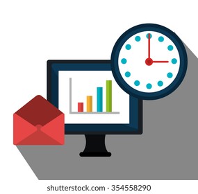 Digital marketing and advertising graphic design, vector illustration