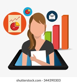Digital marketing and advertising icons graphic design, vector illustration