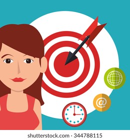 Digital marketing and advertising icons graphic design, vector illustration
