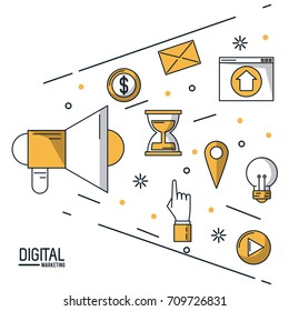 Digital marketing and advertising infographic