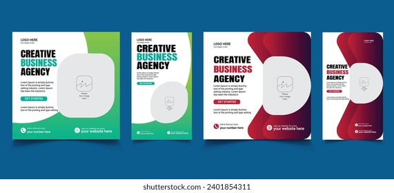 Digital Marketing Agency Ads Post Square Banner Template, creative business agency social media post template