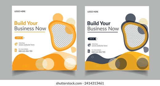 Digital marketing agency banner design and corporate social media post and Instagram post template Free Vector
