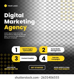 Digital Marketing Agency Banner Flyer Layout for Business Promotion Marketing Poster Template