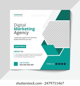 Plantilla de Anuncio de publicación de Anuncio y redes sociales de la agencia de marketing digital