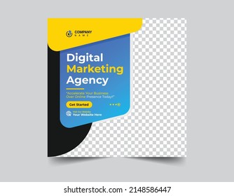 Digital marketing agency banner for social media post template