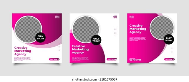 Digital marketing agency banner for social media post template