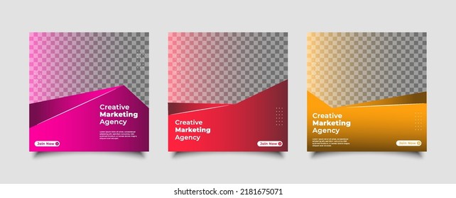 Digital marketing agency banner for social media post template