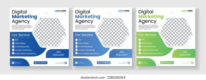 Digital marketing Agency banner for social media post template