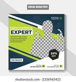 Digital marketing agency banner for social media post template and instagram vector