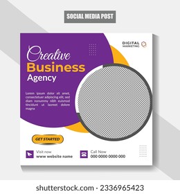 Digital marketing agency banner for social media post template