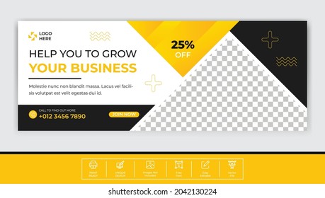 Digital marketing agency banner template design	