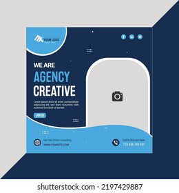 Digital marketing agency and Business conference social media Post Template