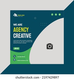 Digital marketing agency and Business conference social media Post Template
